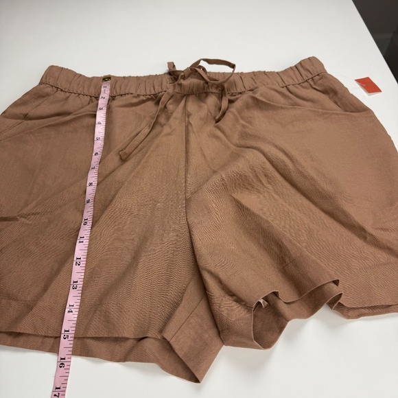 State of Day Linen Blend Sleeveless Pajamas Set Natural Umber Brown L - Picture 8 of 11